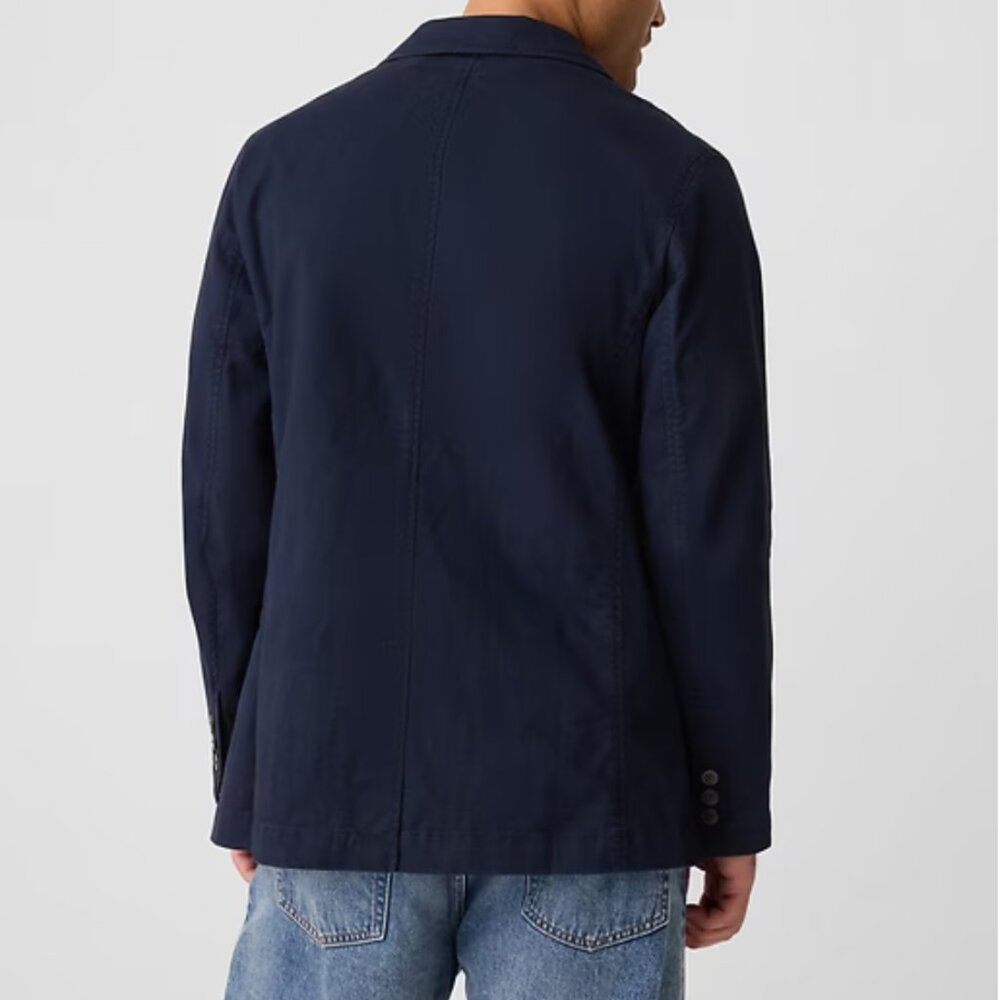 GAP Men's Navy Twill Two Button Blazer XL NWT Pockets - Picture 3 of 8